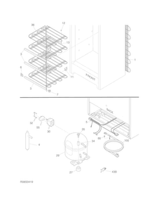 System Diagram and Parts List for FFFU14M1QWG  Frigidaire Freezer