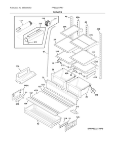 Shelves Diagram and Parts List for FPBC2277RF7  Frigidaire Refrigerator