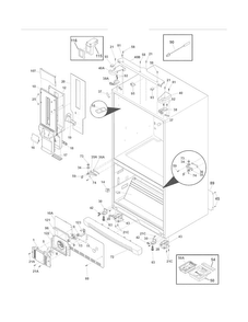 Cabinet Diagram and Parts List for EW28BS71IBC  Electrolux Refrigerator