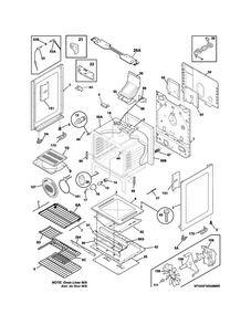 Body Diagram and Parts List for FGGF3054MWF  Frigidaire Range
