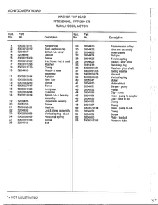 Tubs/hoses/motor Page 2 Diagram and Parts List for 6289-80B  Frigidaire Washer