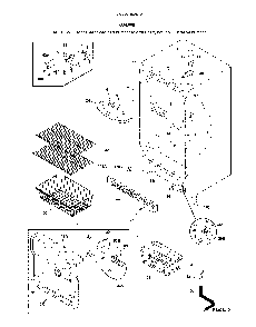 Cabinet Diagram and Parts List for 25322042412  Kenmore Freezer