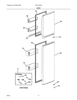 Part Location Diagram of 5304518484 Frigidaire BRACKET