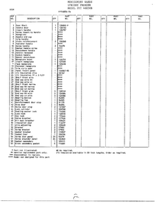 Door Page 2 Diagram and Parts List for 46856B  Frigidaire Freezer