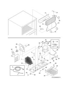 System Diagram and Parts List for FFHT1814LM8  Frigidaire Refrigerator