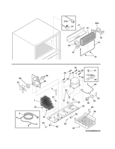 System Diagram and Parts List for FFTR1514QWB  Frigidaire Refrigerator