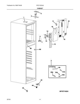 Part Location Diagram of 5304518493 Frigidaire HOUSING