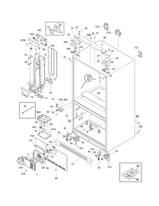 Cabinet Diagram and Parts List for FGHB2735NF0  Frigidaire Refrigerator