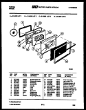 DOOR PARTS Diagram and Parts List for 31-3978-00-02  Tappan Range