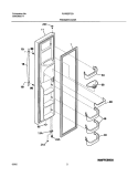 FREEZER DOOR Diagram and Parts List for PLRS237ZAB4  Frigidaire Refrigerator