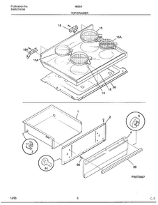 T0p/drawer Diagram and Parts List for 486647C  Frigidaire Range