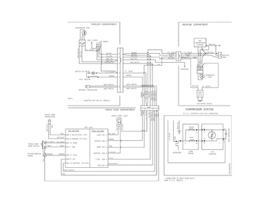 Wiring Diagram Diagram and Parts List for FFTR1621RS0  Frigidaire Refrigerator