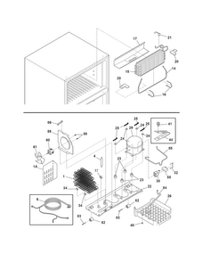 System Diagram and Parts List for FFHT1816PS1  Frigidaire Refrigerator