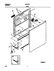 Part Location Diagram of 5304409912 Frigidaire Door Hinge - Right Side - Black