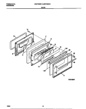 DOOR Diagram and Parts List for MGF355CESC  Frigidaire Range