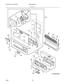 Controls Diagram and Parts List for ERMC2295AS01  Frigidaire Refrigerator