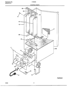 Control Parts Diagram and Parts List for 5195006A  Frigidaire Air Conditioner