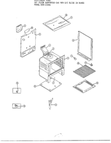 30" Floor Gas/body Diagram and Parts List for 2509A  Frigidaire Range