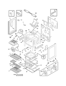 Body Diagram and Parts List for CPGF3081KFN  Frigidaire Range