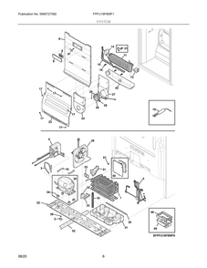 System Diagram and Parts List for FPFU19F8WF1  Frigidaire Freezer