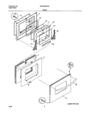 DOOR Diagram and Parts List for PLEB30S8ACB  Frigidaire Wall Oven