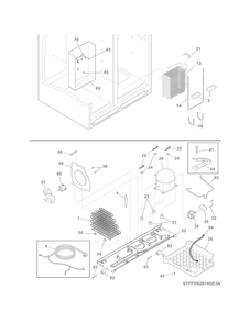 System Diagram and Parts List for FFHS2311PFEA  Frigidaire Refrigerator
