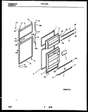 DOOR PARTS Diagram and Parts List for FRT13CRAD0  Frigidaire Refrigerator
