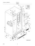 CABINET Diagram and Parts List for FRS6HR5HSB1  Frigidaire Refrigerator