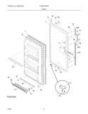 DOOR Diagram and Parts List for FFU20FC6AW6  Frigidaire Freezer