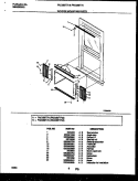 WINDOW MOUNTING PARTS Diagram and Parts List for FAC086T7A2  Frigidaire Air Conditioner