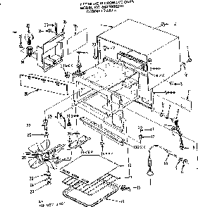 Cabinet Parts Diagram and Parts List for 5649988210  Kenmore Microwave