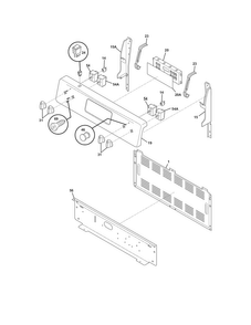 Backguard Diagram and Parts List for LFEF3017LBC  Frigidaire Range