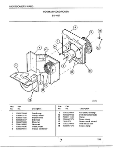 Room Air Conditioner Page 4 Diagram and Parts List for 5154007  Frigidaire Air Conditioner