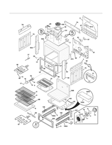 Body Diagram and Parts List for FGES3045KBE  Frigidaire Range