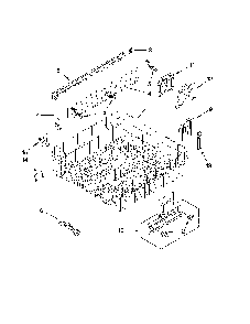 Upper Rack And Track Diagram and Parts List for 66513963K017  Kenmore Dishwasher