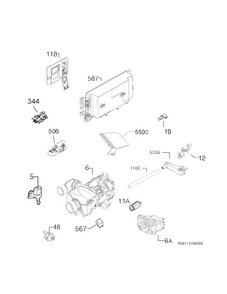 Electrical Parts Diagram and Parts List for FPID2497RF2A  Frigidaire Dishwasher