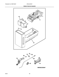 Part Location Diagram of 243297608 Frigidaire ICE MAKER