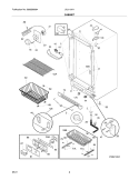 CABINET Diagram and Parts List for UL2110A1  Electrolux Freezer