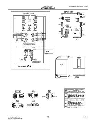 Wiring Diagram Diagram and Parts List for LFHG2251TF4  Frigidaire Refrigerator