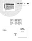 COVER Diagram and Parts List for CRA256ST20  Frigidaire Air Conditioner
