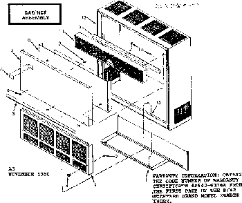 Cabinet assembly Diagram and Parts List for 8677364100  Frigidaire Furnace