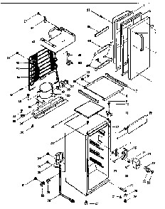 Cabinet Parts Diagram and Parts List for 5648943650  Kenmore Refrigerator