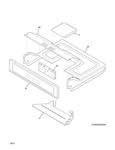 Control Panel Diagram and Parts List for FGEW3045PFC  Frigidaire Wall Oven