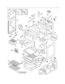 Body Diagram and Parts List for CGEF3032MFD  Frigidaire Range