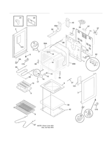 Body Diagram and Parts List for CFEF3048LSJ  Frigidaire Range