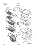 SHELVES Diagram and Parts List for GLHS264ZAW3  Frigidaire Refrigerator