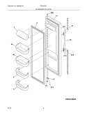 REFRIGERATOR DOOR Diagram and Parts List for FRS23R4CB8  Frigidaire Refrigerator