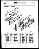 BACKGUARD Diagram and Parts List for VP36DW2-23  Frigidaire Range