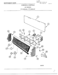 Console And Controls Diagram and Parts List for 6309A  Frigidaire Washer