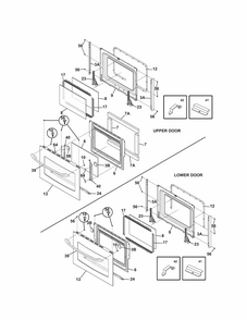 Doors Diagram and Parts List for 79047733406  Kenmore Wall Oven